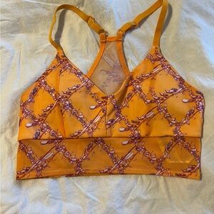 Fabletics Orange and Purple Sports Bra